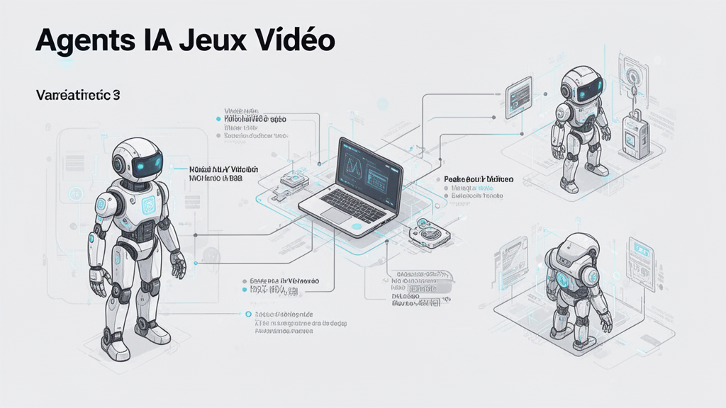 Illustration 3 sur agents ia jeux vidéo Illustration 3 sur agents ia jeux vidéo